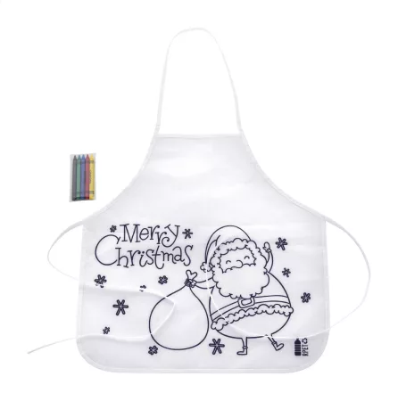 Julfar Cook színezhető karácsonyi kötény gyerekeknek