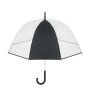 ⌀102cm/23″ átlátszó esernyő, hajlított markolat.