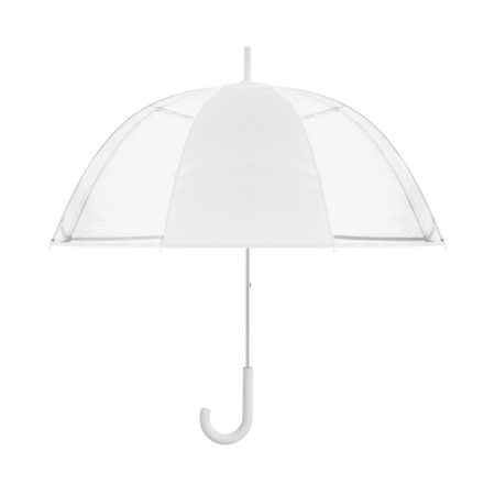 ⌀102cm/23″ átlátszó esernyő, hajlított markolat.