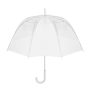 ⌀102cm/23″ átlátszó esernyő, hajlított markolat.