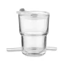 Üveg pohár szívószállal 400 ml