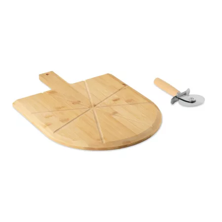 Bambusz pizzadeszka és vágó