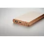 6000 mAh bambusz powerbank