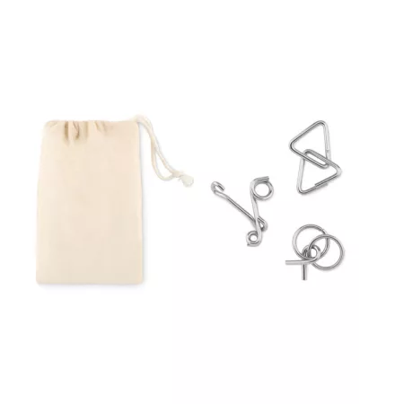 3 fém ördöglakat fejtörő játék