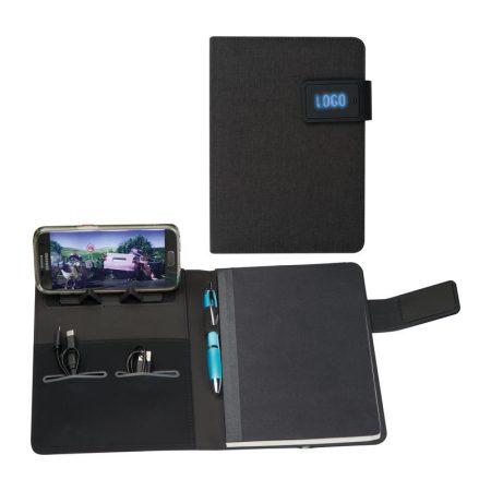 A5 Light up jegyzetfüzet és powerbank mappa 