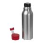 Szilikon fedelű fém ivópalack, 600 ml
