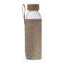 Üveg ivópalack juta tokban, 500 ml