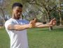 Nyolcas alakú fitnesz szalag tartó tokban