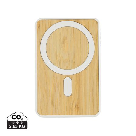 Zen RCS újrah. műanyag 5000mAh 5W mágneses bambusz powerbank