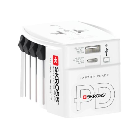 SKROSS világjáró adapter MUV 65 W PD USB-C kábellel