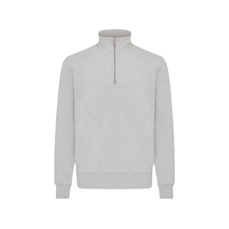 IQONIQ Elgon újrahaszn. pamut negyed cipzáras pulóver