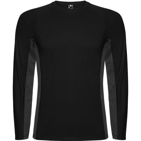 SHANGHAI L/S Kombinált technikai póló, két poliészterből