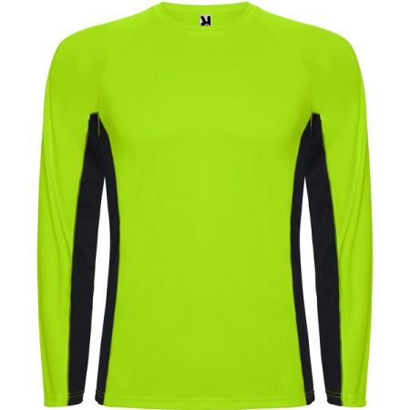 SHANGHAI L/S Kombinált technikai póló, két poliészterből
